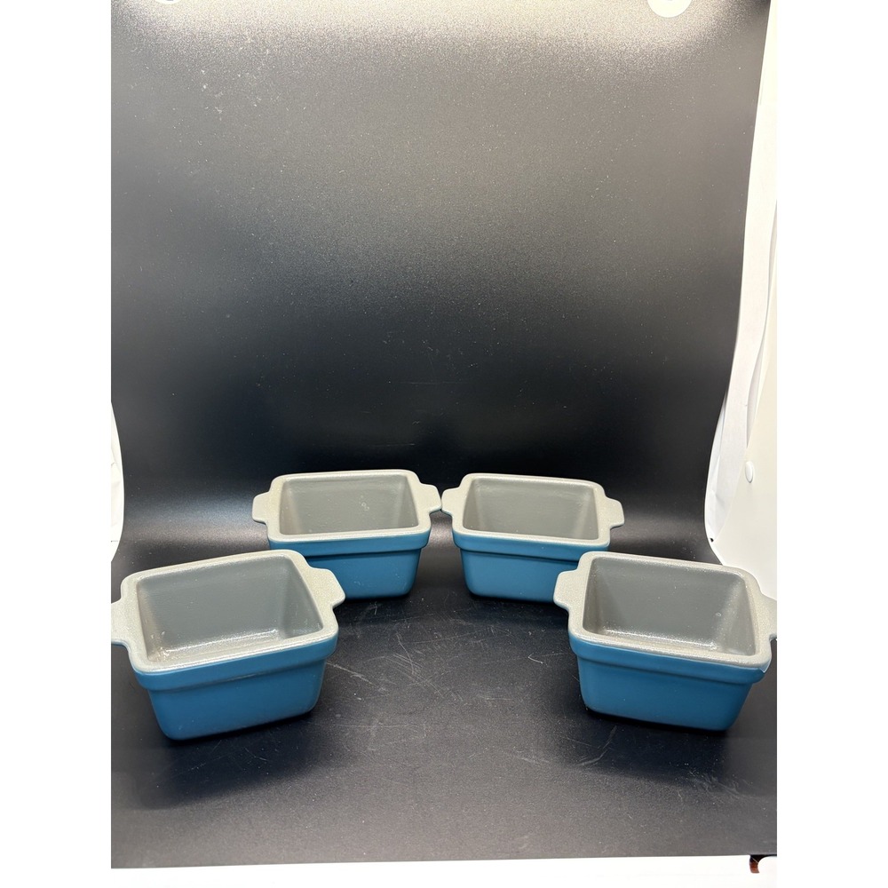 Kitchen HQ 4pc 2"x2" Ceramic Stone Nonstick‎ dessert mini crockery